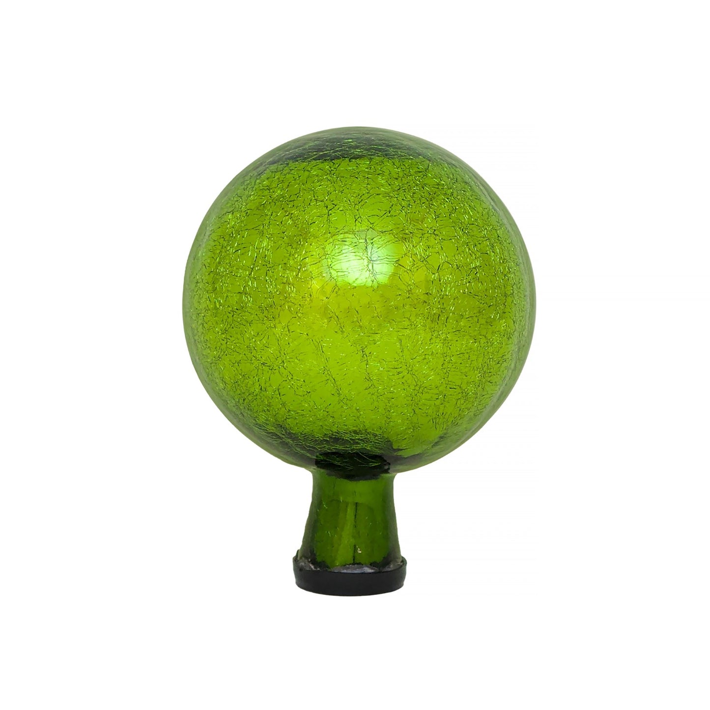 ACHLA 6in Gazing Globe | Fern Green Crackle Glass | Garden & Patio Accent | 6 x 6 x 8 in | Model G6-FG-C