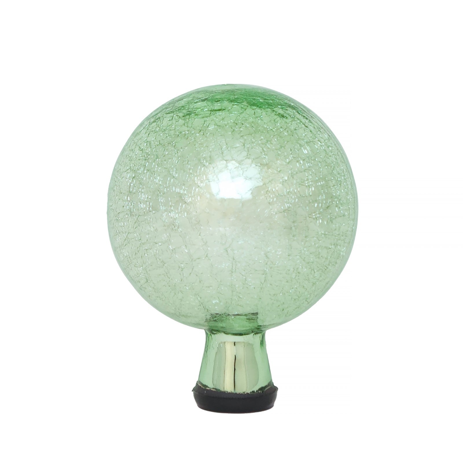 ACHLA 6in Gazing Globe | Light Green Crackle Glass | Garden & Patio Accent | 6 x 6 x 8 in | Model G6-LG-C