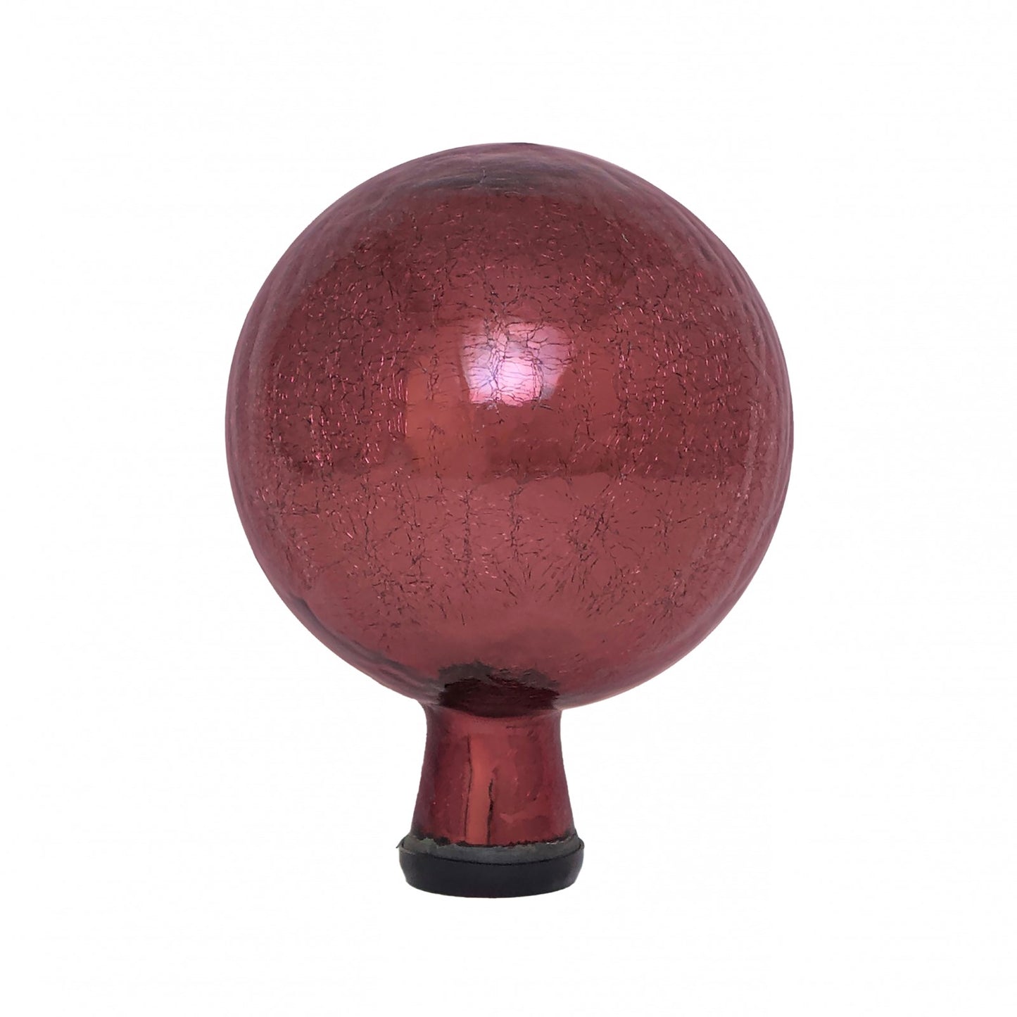 ACHLA 6in Gazing Globe | Crackle Plum Hand-Blown Glass | Garden & Patio Accent | 6 x 6 x 8 in | Model G6-PL-C