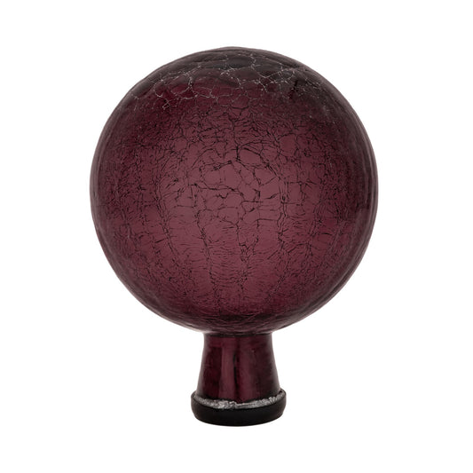 ACHLA 6in Gazing Globe | Crackle Plum Hand-Blown Glass | Garden & Patio Accent | 6 x 6 x 8 in | Model G6-PL-C