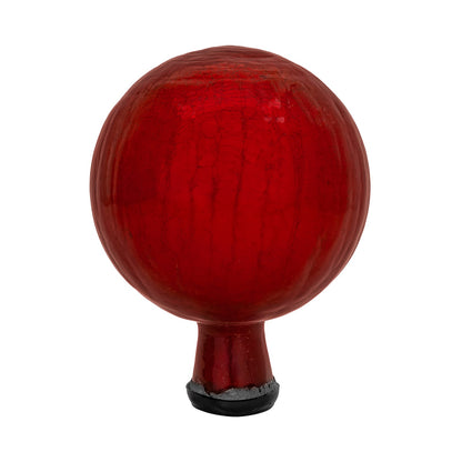 ACHLA Gazing Ball 6in Red Crackle Glass | Hand-Blown Garden Ornament | Patio & Garden Accent | 6 x 6 x 8 in | Model G6-RD-C