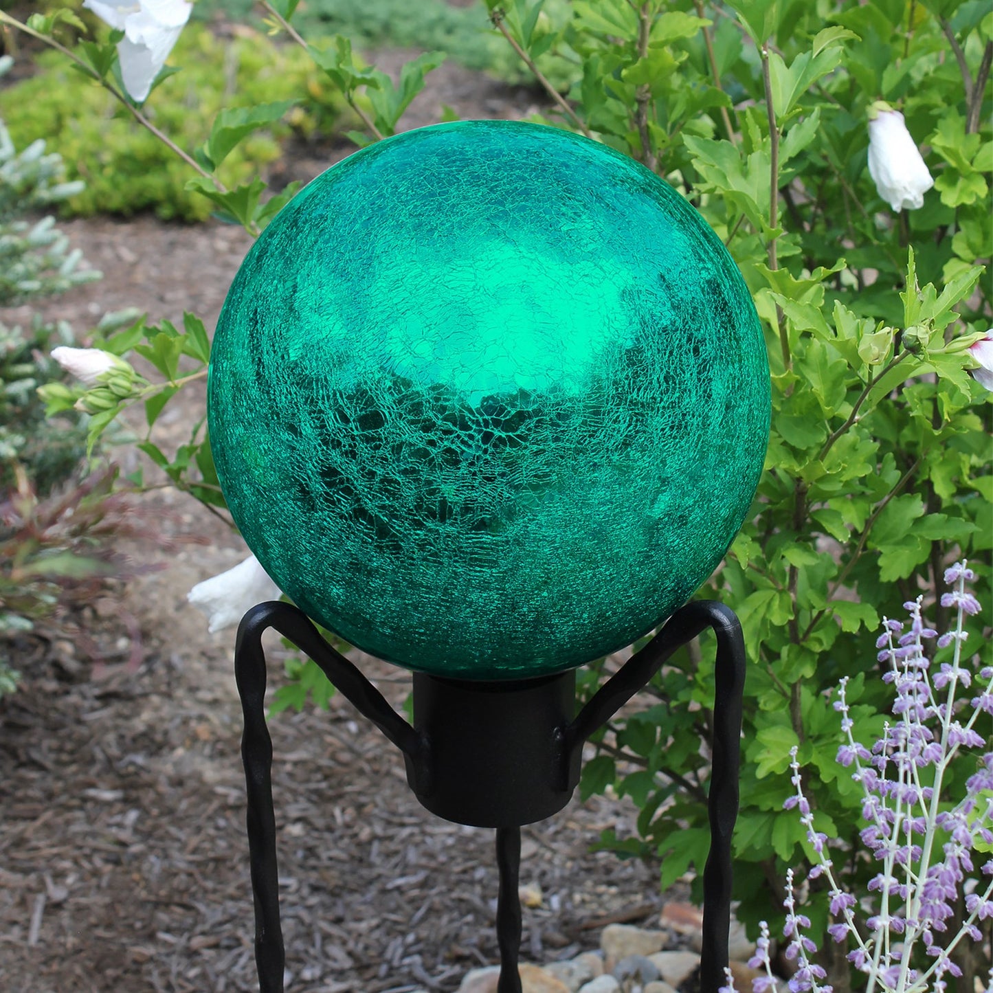 ACHLA Gazing Globe Stand 24in H | Wrought Iron Black Powder Coat | Garden, Patio & Deck Display | 12 x 12 x 24 in | Model GBS-03
