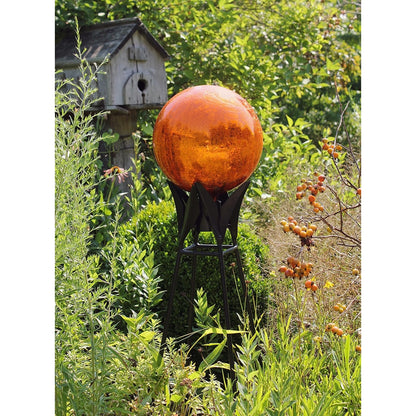 ACHLA Gazing Globe Stand 33in | Black Wrought Iron Garden Pedestal | Patio & Garden Display | 12 x 12 x 33 in | Model GBS-04