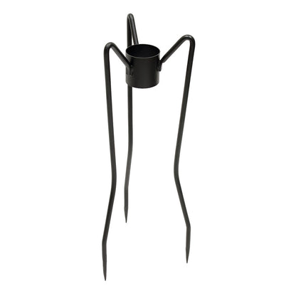 ACHLA Gazing Globe Stand 25in H Spiked | Wrought Iron Black Powder Coat | Garden & Yard Display | 10 x 10 x 25 in | Model GBS-05