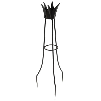 ACHLA Gazing Globe Stand 34in Spiked | Wrought Iron Black Powder Coat | Garden, Patio & Yard Decor | 34 x 13 x 13 in | Model GBS-08