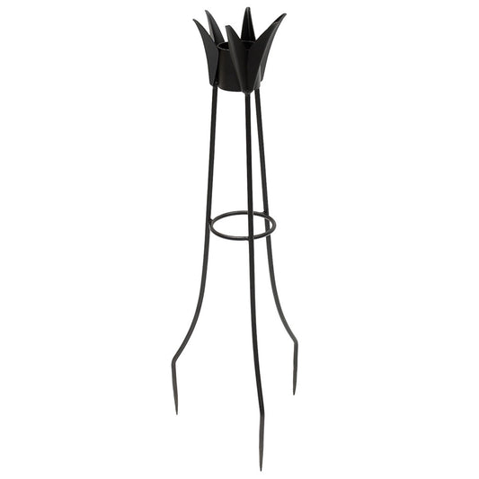 ACHLA Gazing Globe Stand 34in Spiked | Wrought Iron Black Powder Coat | Garden, Patio & Yard Decor | 34 x 13 x 13 in | Model GBS-08