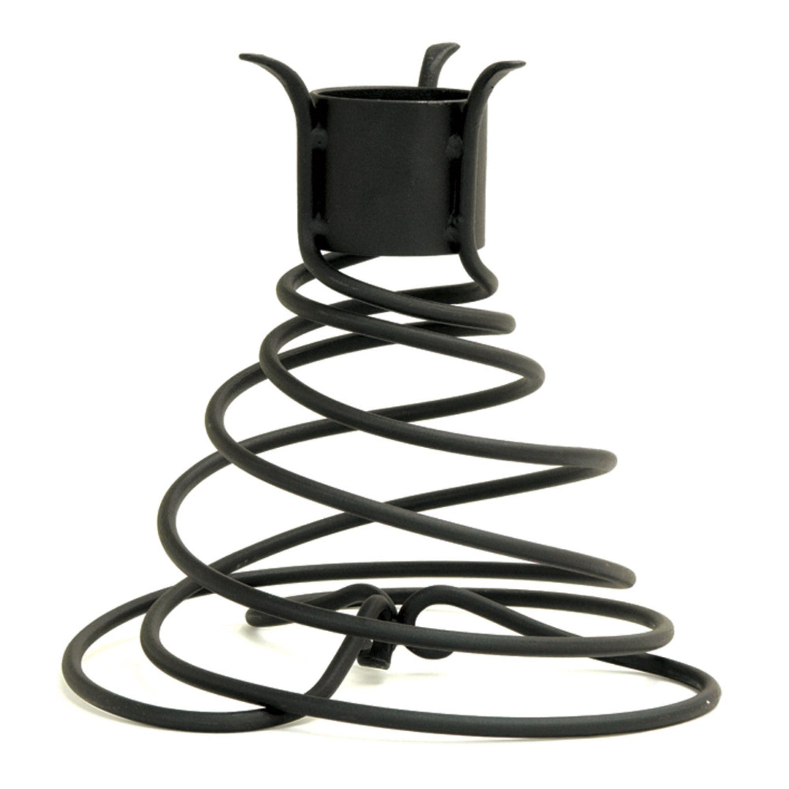 ACHLA Helix Stand | Wrought Iron Black Powder Coat Garden Ornament | Patio & Garden Display | 11 x 11 x 10.5 in | Model GBS-10