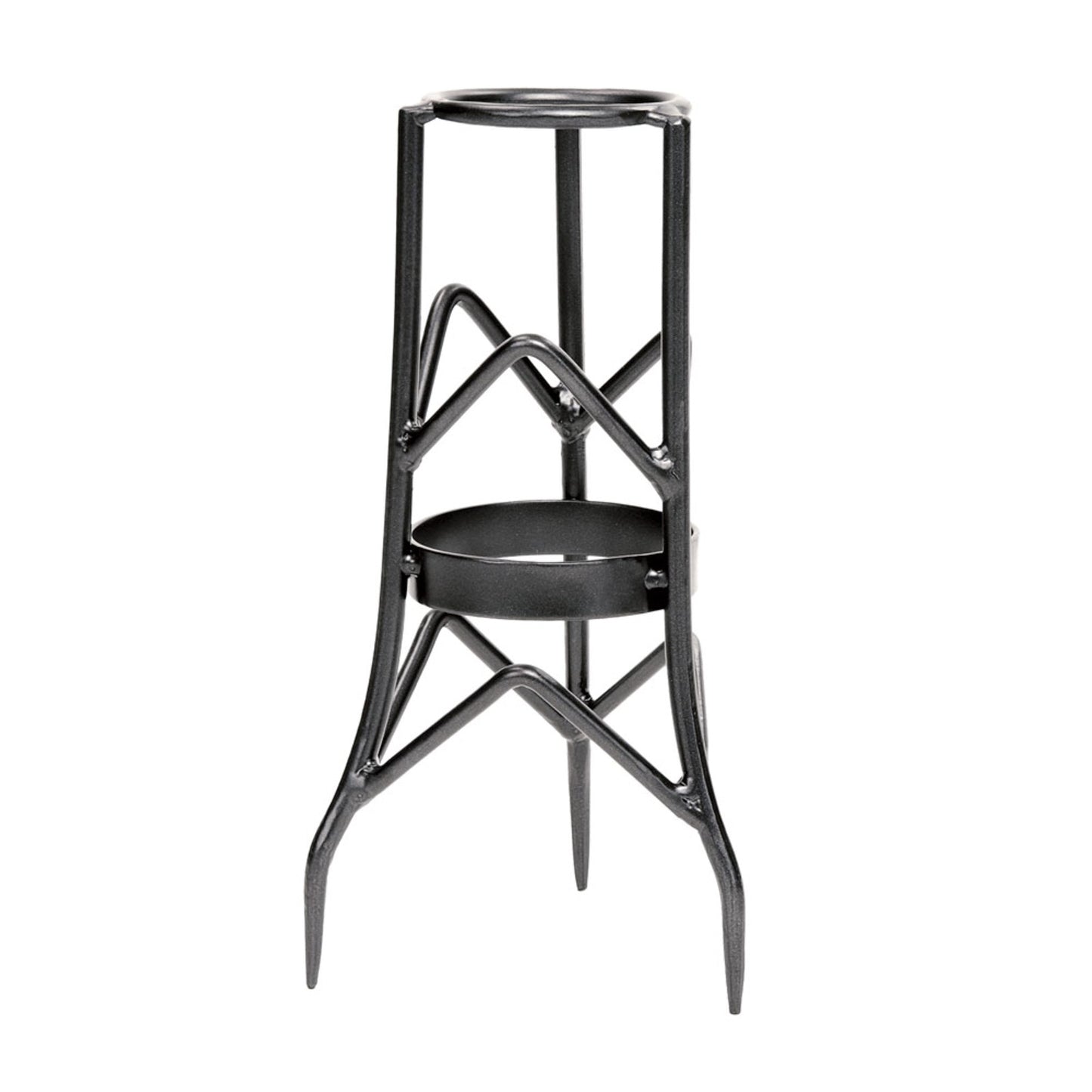 ACHLA Toad Stool Stand Small 7in W x 12.5in H | Wrought Iron Black Powder Coat | Garden & Patio Display Stand | 7 x 7 x 12.5 in | Model GBS-11