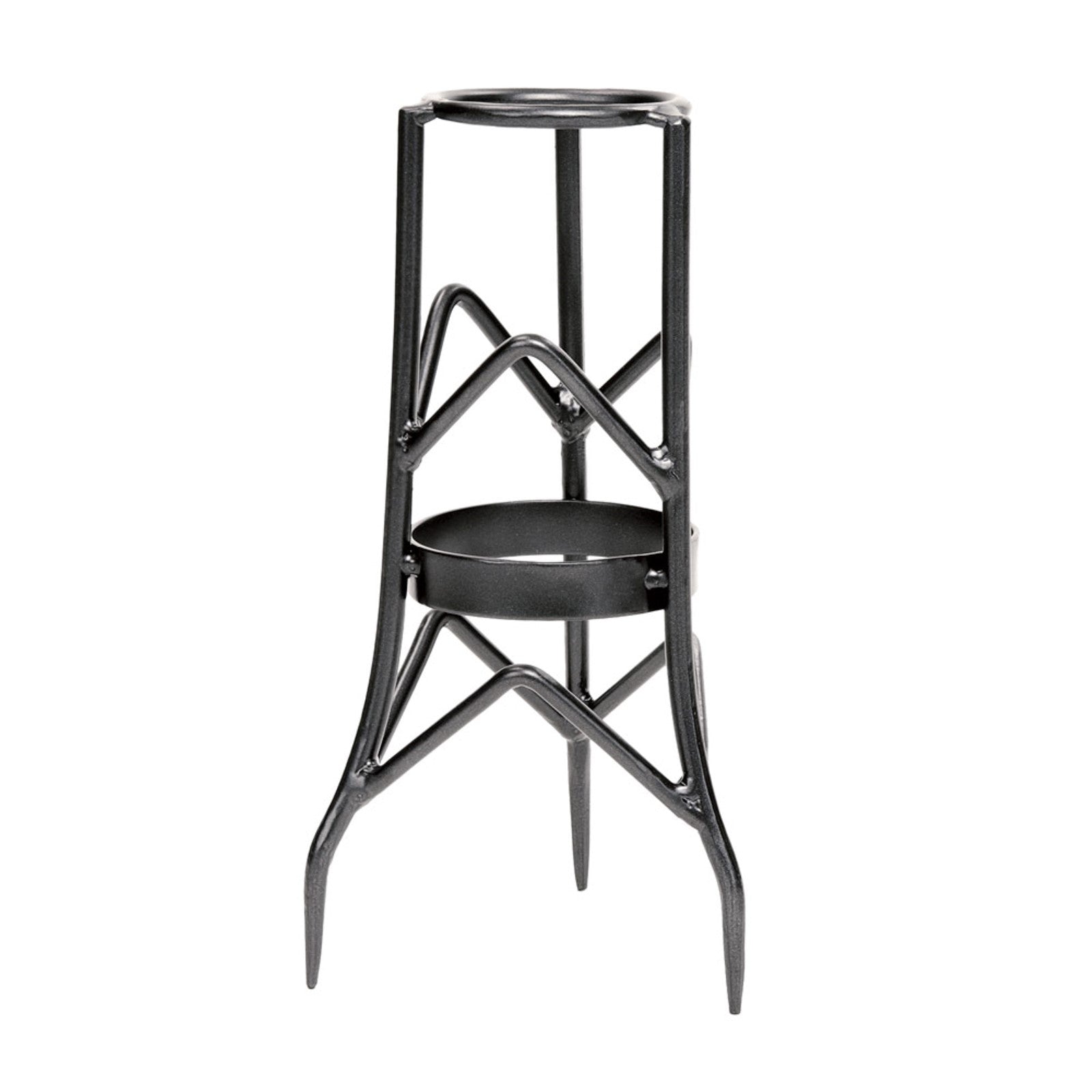 ACHLA Toad Stool Stand Small 7in W x 12.5in H | Wrought Iron Black Powder Coat | Garden & Patio Display Stand | 7 x 7 x 12.5 in | Model GBS-11