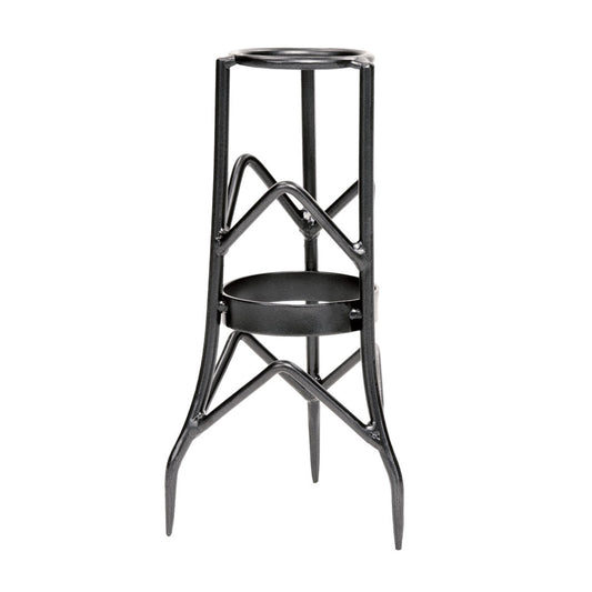 ACHLA Toad Stool Stand Small 7in W x 12.5in H | Wrought Iron Black Powder Coat | Garden & Patio Display Stand | 7 x 7 x 12.5 in | Model GBS-11