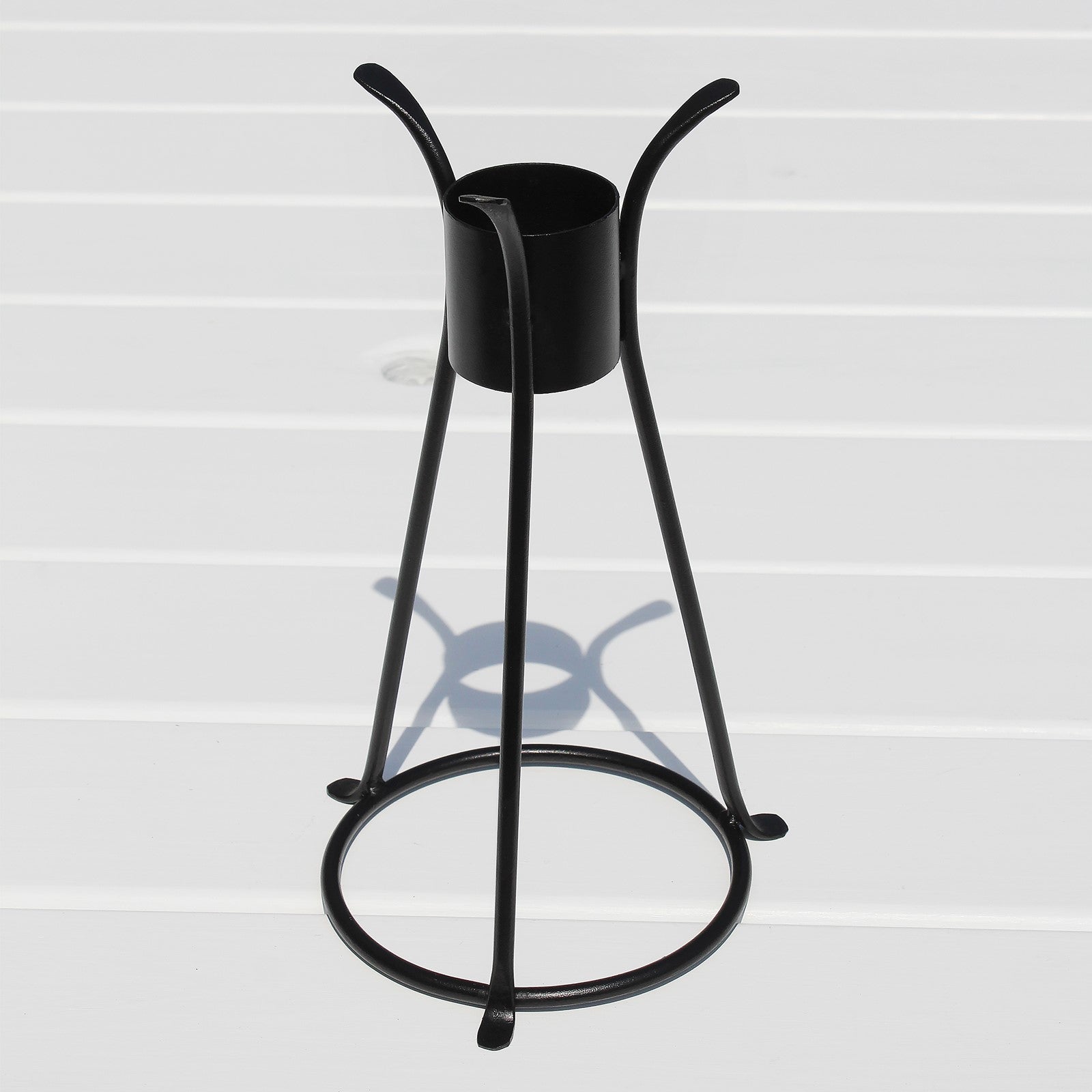 ACHLA Gazing Ball Stand 14in | Black Wrought Iron Garden Pedestal | Patio & Garden Display | 8 x 8 x 15 in | Model GBS-14