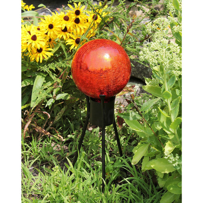 ACHLA Gazing Ball Stand 14in | Black Wrought Iron Garden Pedestal | Patio & Garden Display | 8 x 8 x 15 in | Model GBS-14