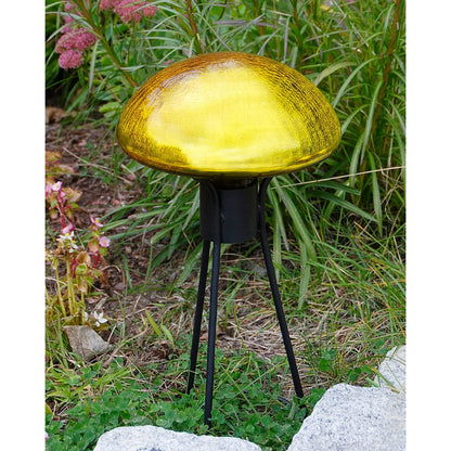 ACHLA Gazing Ball Stand 14in | Black Wrought Iron Garden Pedestal | Patio & Garden Display | 8 x 8 x 15 in | Model GBS-14