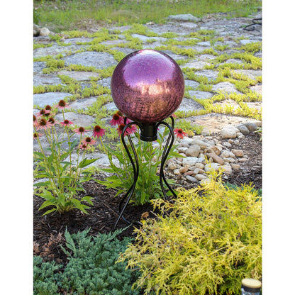 ACHLA Daffodil Globe Stand 15in Wrought Iron Black Powder Coat | Garden & Patio Display | 15 x 15 x 21.5 in, Folding Storage | Model GBS-15
