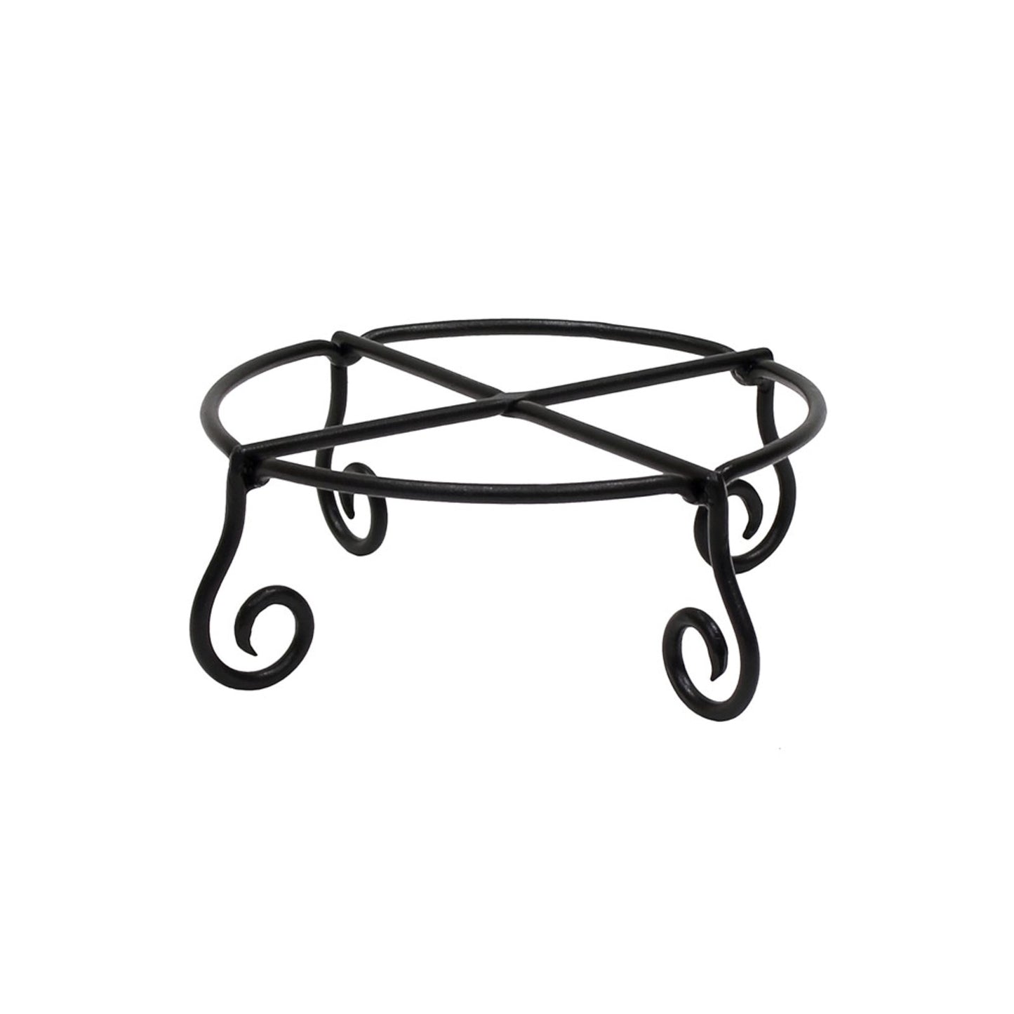 ACHLA Piazza 10in Plant Stand | Wrought Iron Black Powdercoat | Indoor & Outdoor Patio Plant Display | 12 x 12 x 4 in | Model GBS-23