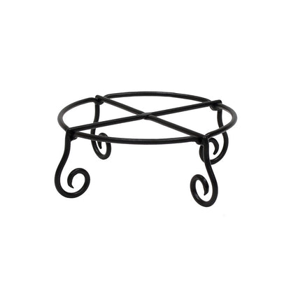 ACHLA Piazza 10in Plant Stand | Wrought Iron Black Powdercoat | Indoor & Outdoor Patio Plant Display | 12 x 12 x 4 in | Model GBS-23