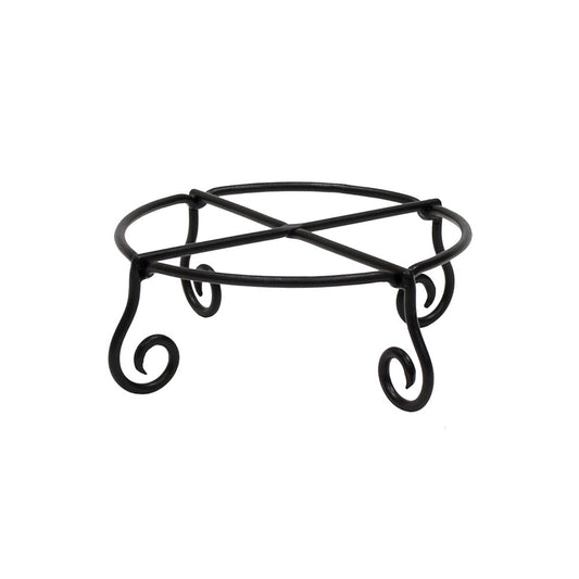 ACHLA Piazza 10in Plant Stand | Wrought Iron Black Powdercoat | Indoor & Outdoor Patio Plant Display | 12 x 12 x 4 in | Model GBS-23