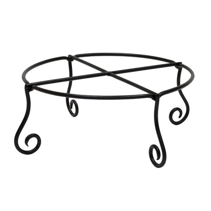 ACHLA Piazza 17in Plant Stand | Black Wrought Iron | Indoor & Outdoor Patio Decor | 17 x 17 x 6 in | Model GBS-24