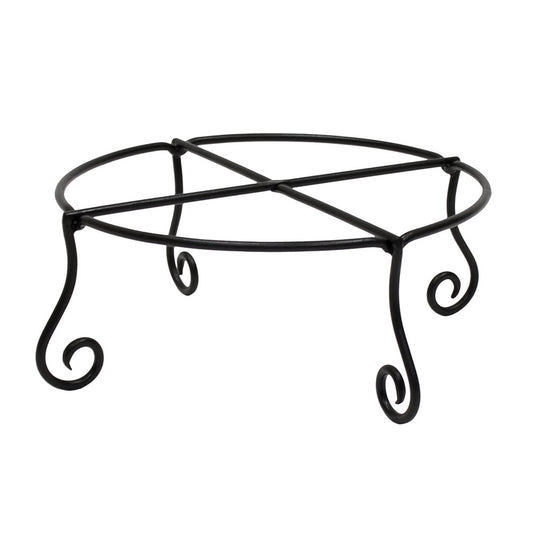ACHLA Piazza 17in Plant Stand | Black Wrought Iron | Indoor & Outdoor Patio Decor | 17 x 17 x 6 in | Model GBS-24