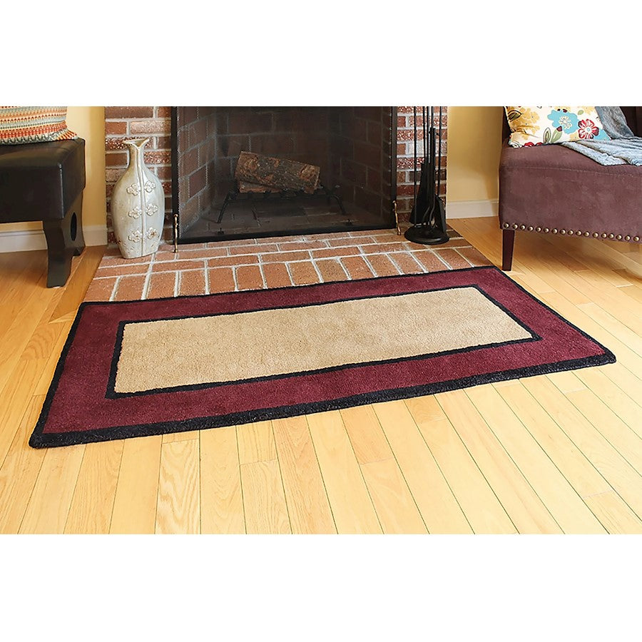 ACHLA Berry Contemporary II Rectangular Rug | Wool Hand-Tufted Plush Pile | Fireplace Hearth & Entryway Mat | 56 x 26 x 0.5 in | Model H-64