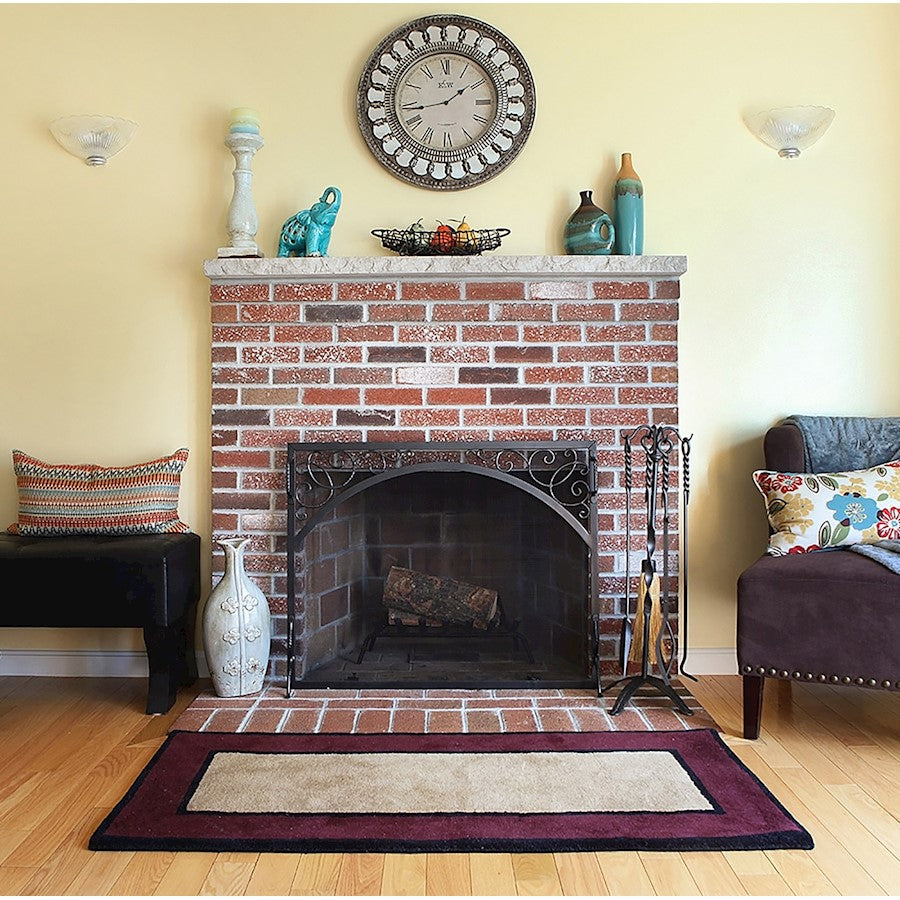 ACHLA Berry Contemporary II Rectangular Rug | Wool Hand-Tufted Plush Pile | Fireplace Hearth & Entryway Mat | 56 x 26 x 0.5 in | Model H-64