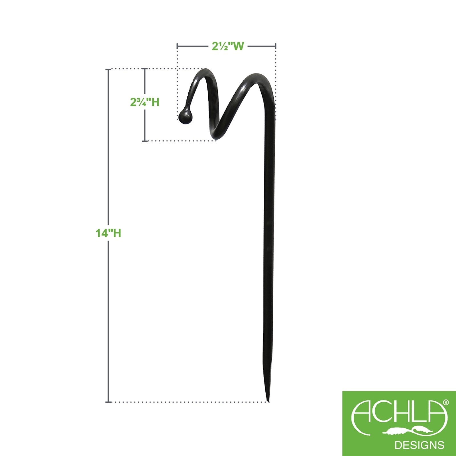 ACHLA Ball End Hose Guard 6-Pack | Wrought Iron Graphite Powdercoat | Garden Bed & Pathway Guide | 14 in H | Model HG-01-6