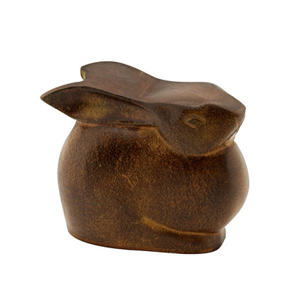 ACHLA Moon Bunny Small | Cast Aluminum Antique Bronze Finish | Garden & Patio Decorative Accent | 4.125 x 2 x 3.75 in | Model MNB-01