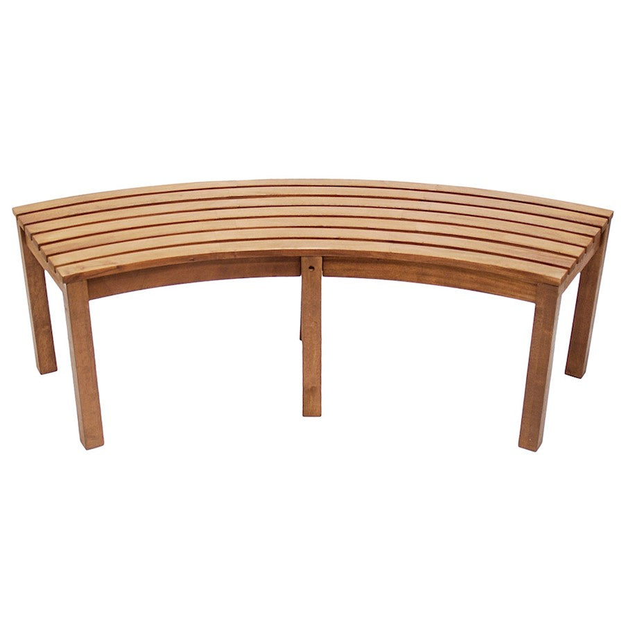 ACHLA Curved Backless Bench, Natural Oil