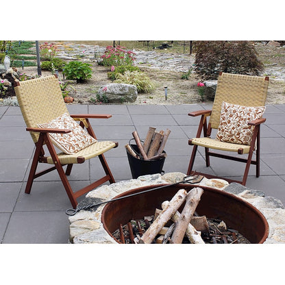 ACHLA Folding chair, Polyweave, Natural Oil