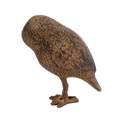 ACHLA Owl OWL-01 | Rustic Bronze Cast Aluminum Garden Ornament | Desk, Shelf & Garden Accent | 4 x 3.5 x 6.75 in | Model OWL-01