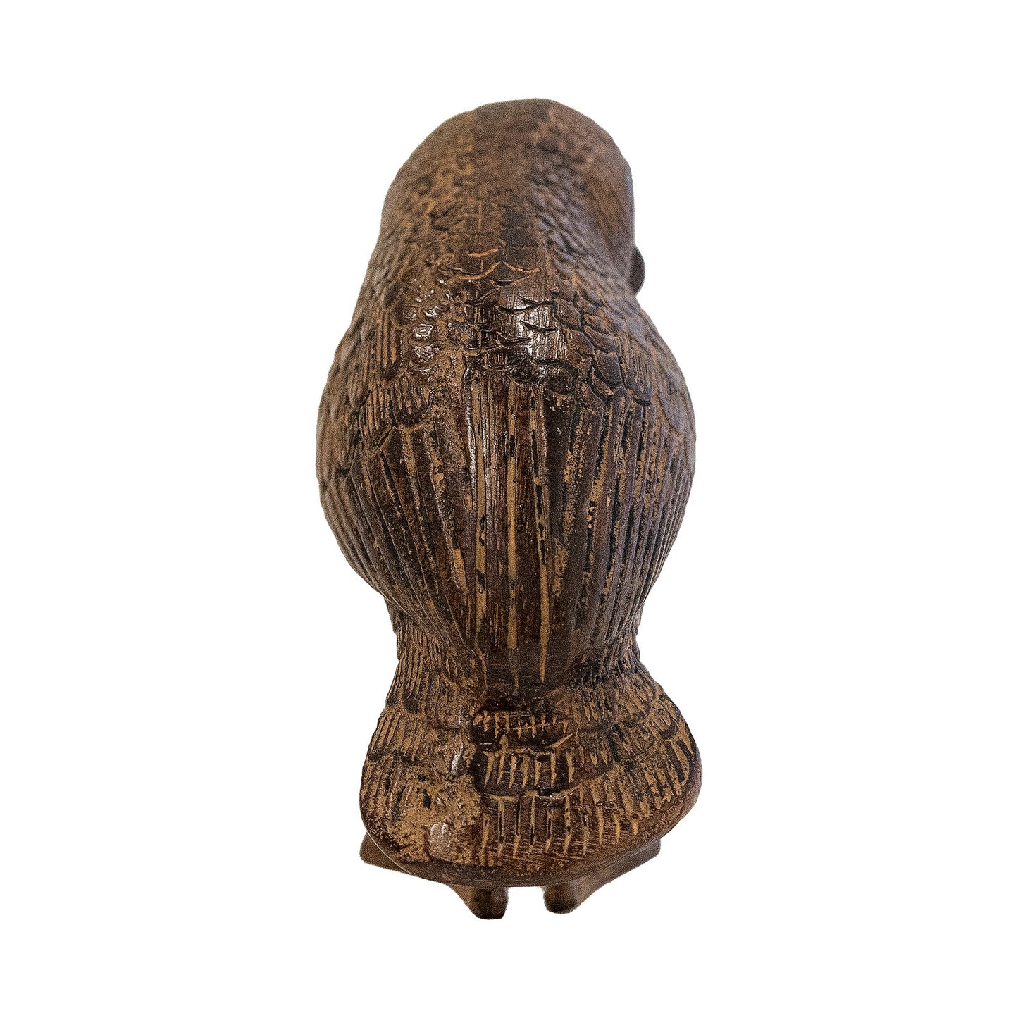 ACHLA Owl OWL-01 | Rustic Bronze Cast Aluminum Garden Ornament | Desk, Shelf & Garden Accent | 4 x 3.5 x 6.75 in | Model OWL-01