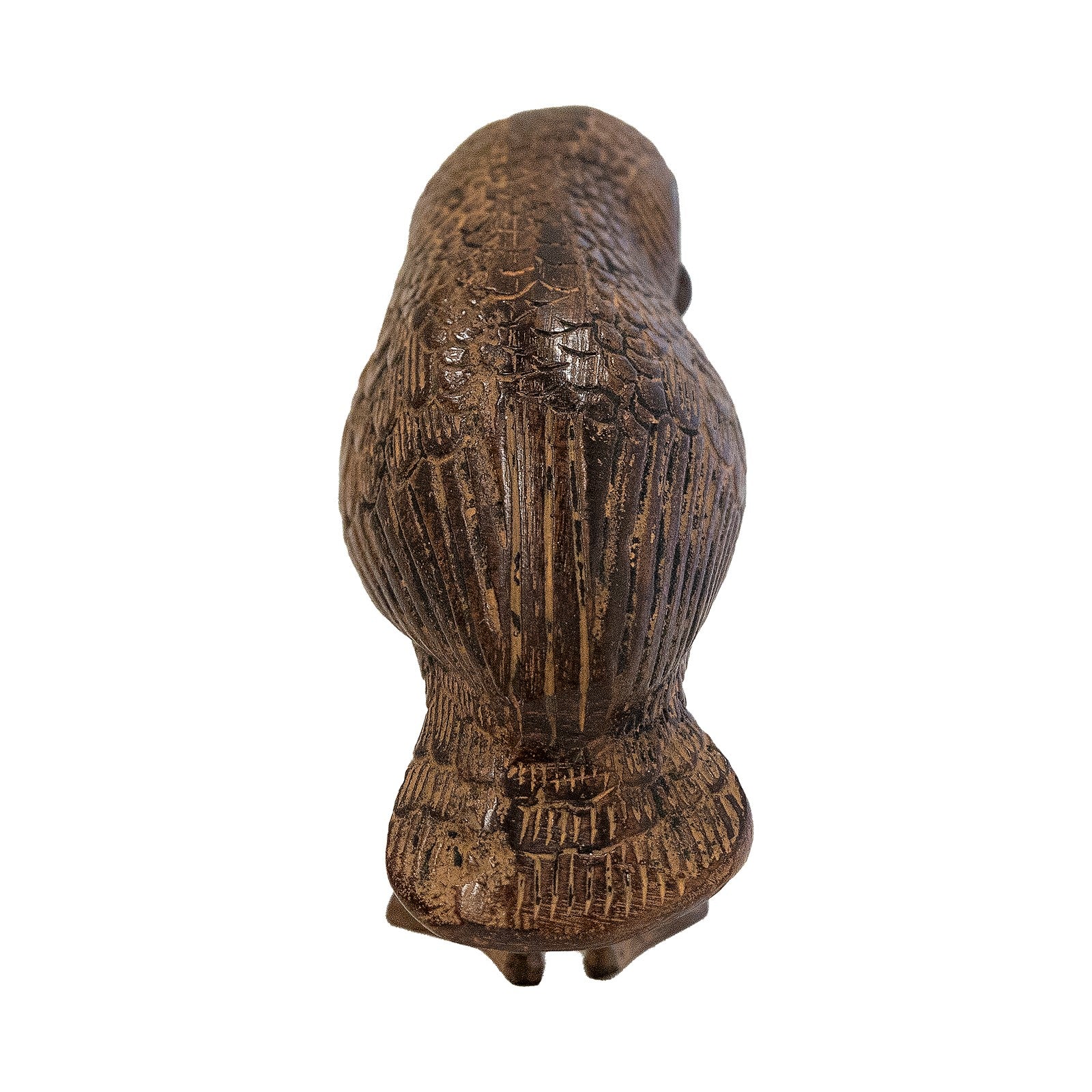 ACHLA Owl OWL-01 | Rustic Bronze Cast Aluminum Garden Ornament | Desk, Shelf & Garden Accent | 4 x 3.5 x 6.75 in | Model OWL-01