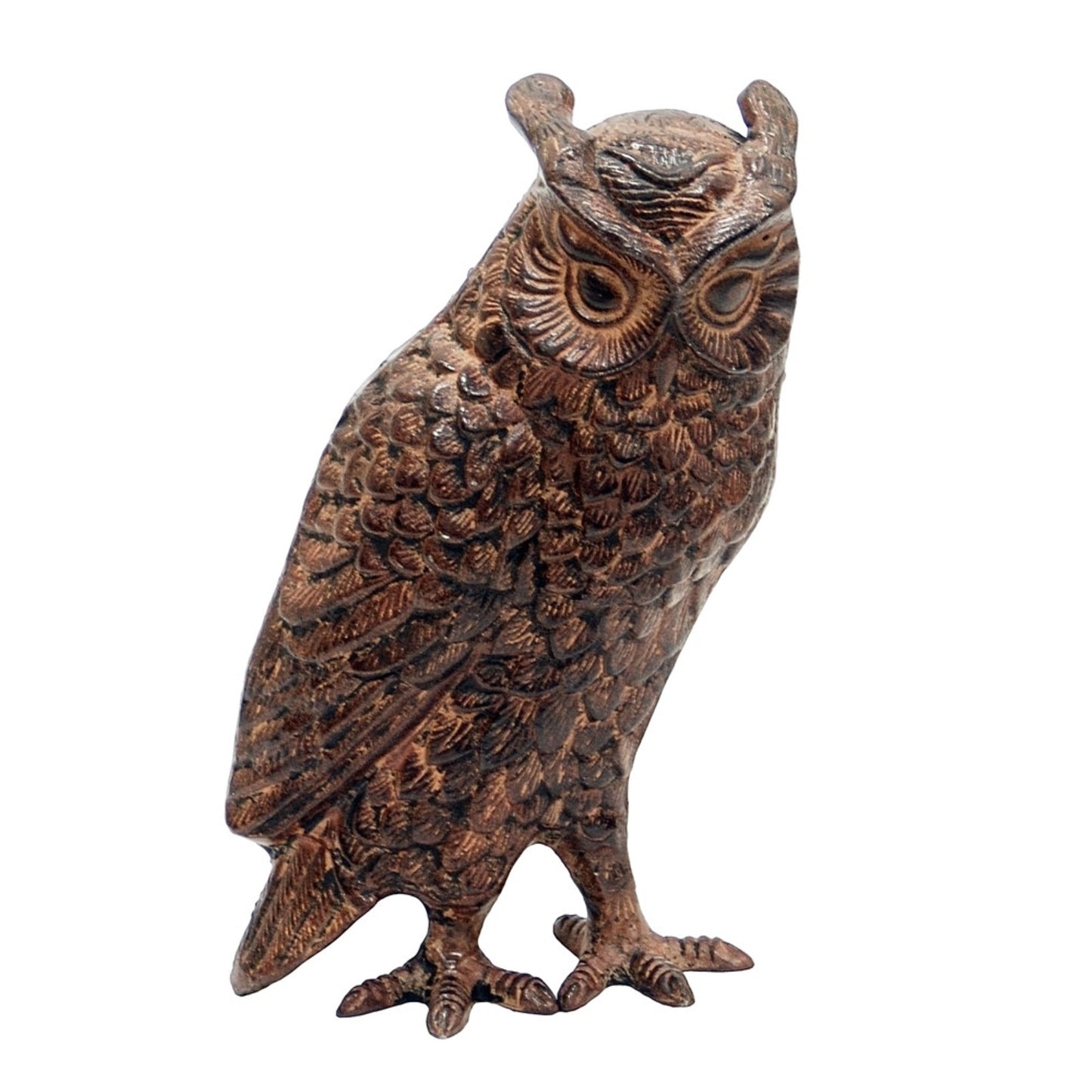 ACHLA Screech Owl | Cast Aluminum Rustic Bronze Garden Statue | Outdoor Patio & Garden Decor | 8 x 4 x 12.5 in | Model OWL-02