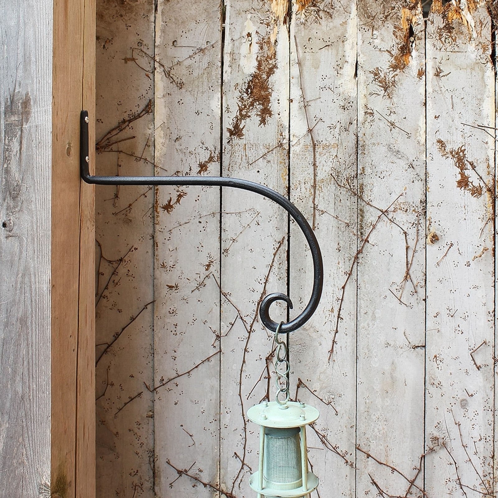 ACHLA 10in Downturned Hanger 2-Pack | Wrought Iron Black Powdercoat | Outdoor Hanging Hook for Bird Feeders & Planters | Model SB-02-2