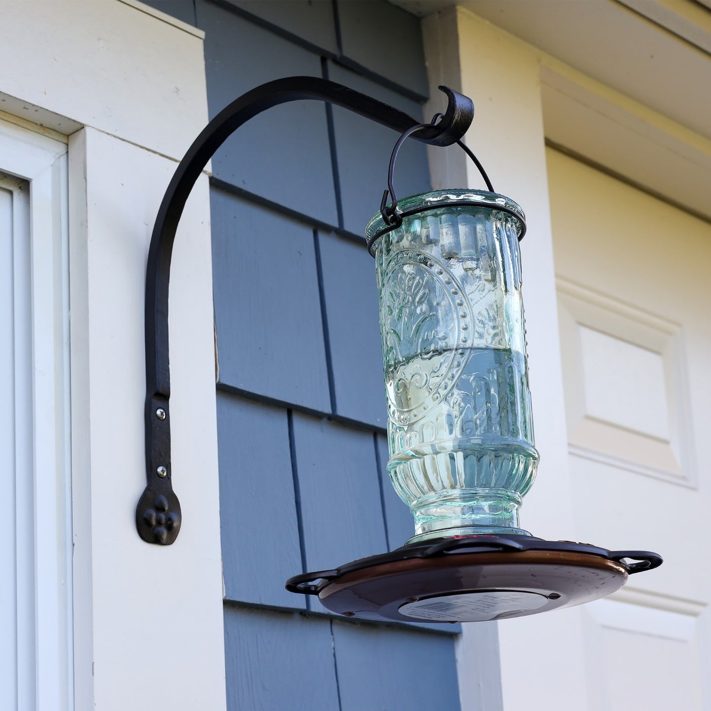 ACHLA SCH-01 10in Arc Bracket 2-Pack | Black Powdercoat Wrought Iron | Outdoor Planter & Flower Basket Hooks | 12 x 6 x 0.5 in | Model SCH-01-2