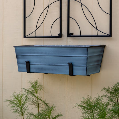 ACHLA Flowerbox Brackets 8in | Black Wrought Iron | Window Box & Planter Support | 8 x 7.5 x 8 in, Sold in Pairs | Model SFB-02