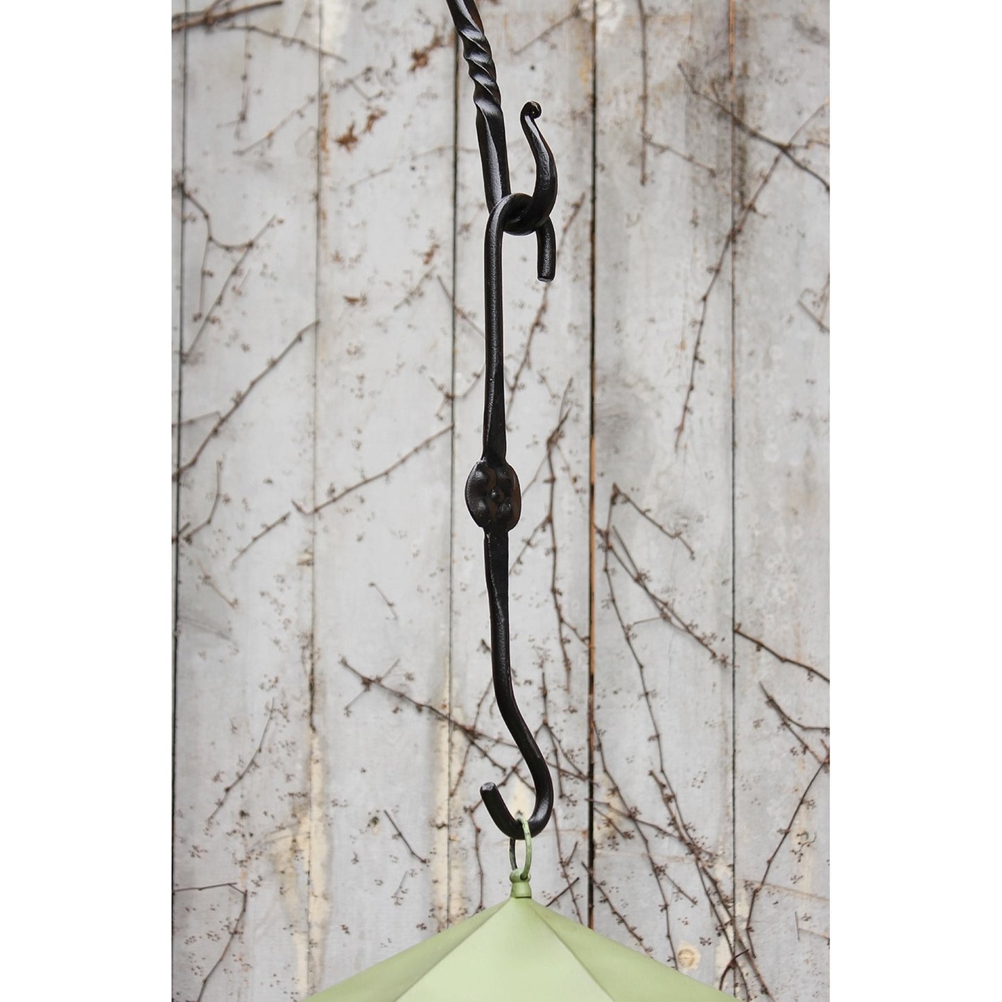 ACHLA 15in Extender Hook 2-Pack | Black Wrought Iron Powdercoat | Outdoor Plant & Birdfeeder Hanger | 15 x 2.125 x 0.5 in | Model SSE-02-2