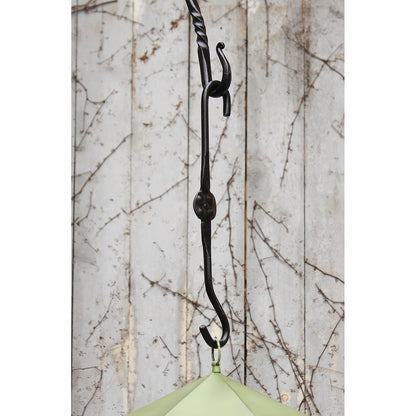 ACHLA 15in Extender Hook 2-Pack | Black Wrought Iron Powdercoat | Outdoor Plant & Birdfeeder Hanger | 15 x 2.125 x 0.5 in | Model SSE-02-2