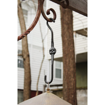 ACHLA 15in Extender Hook 2-Pack | Black Wrought Iron Powdercoat | Outdoor Plant & Birdfeeder Hanger | 15 x 2.125 x 0.5 in | Model SSE-02-2