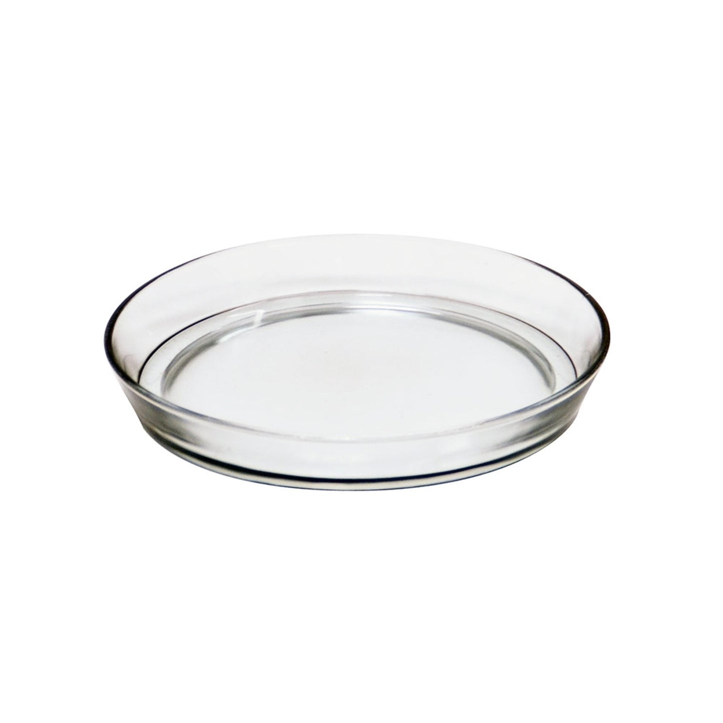 ACHLA Small Glass Terrarium Tray | Clear Glass Saucer | Plant Pot Drip Tray & Tabletop Decor | 8.75 x 8.75 x 1.5 in | Model TRY-01