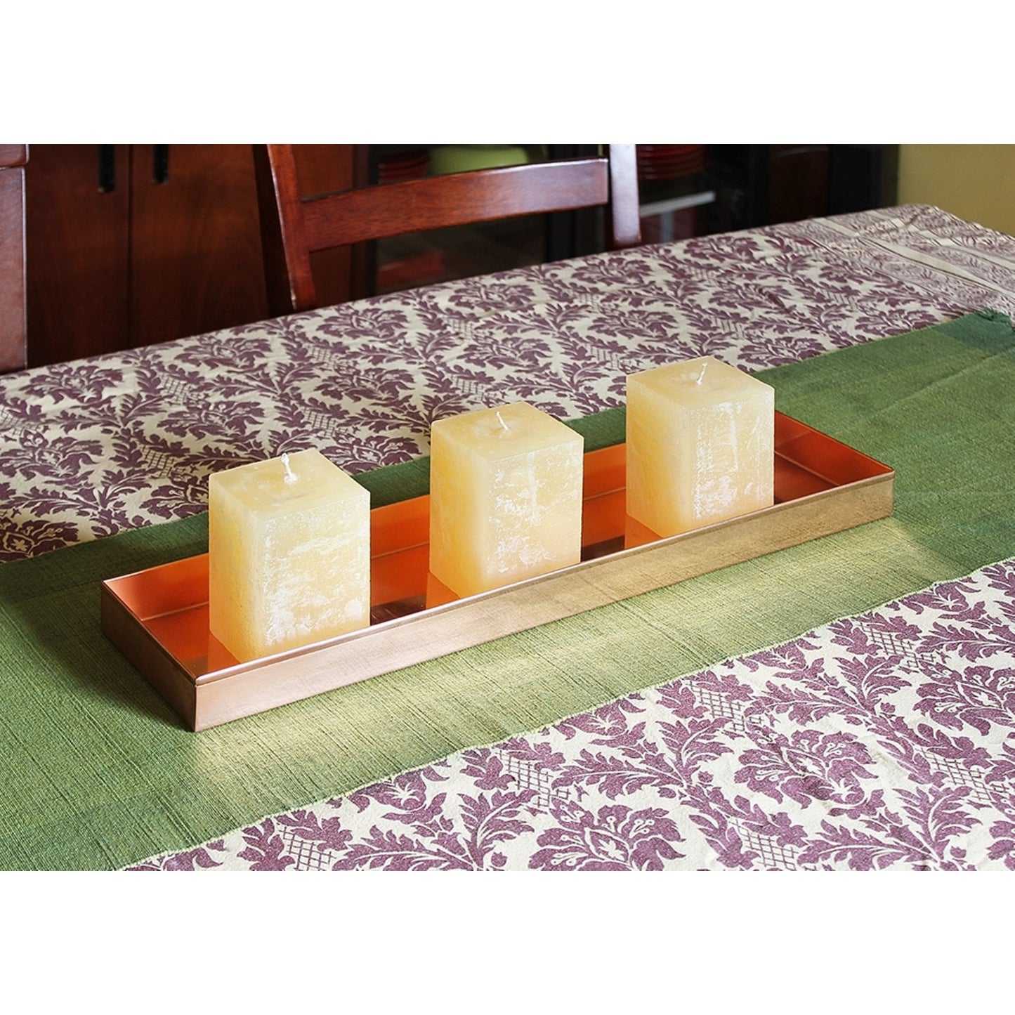ACHLA Long Tray 20in | Polished Copper Stainless Steel Serving Tray | Kitchen Counter & Windowsill Plant Tray | 20 x 5 x 2 in | Model TRY-C20