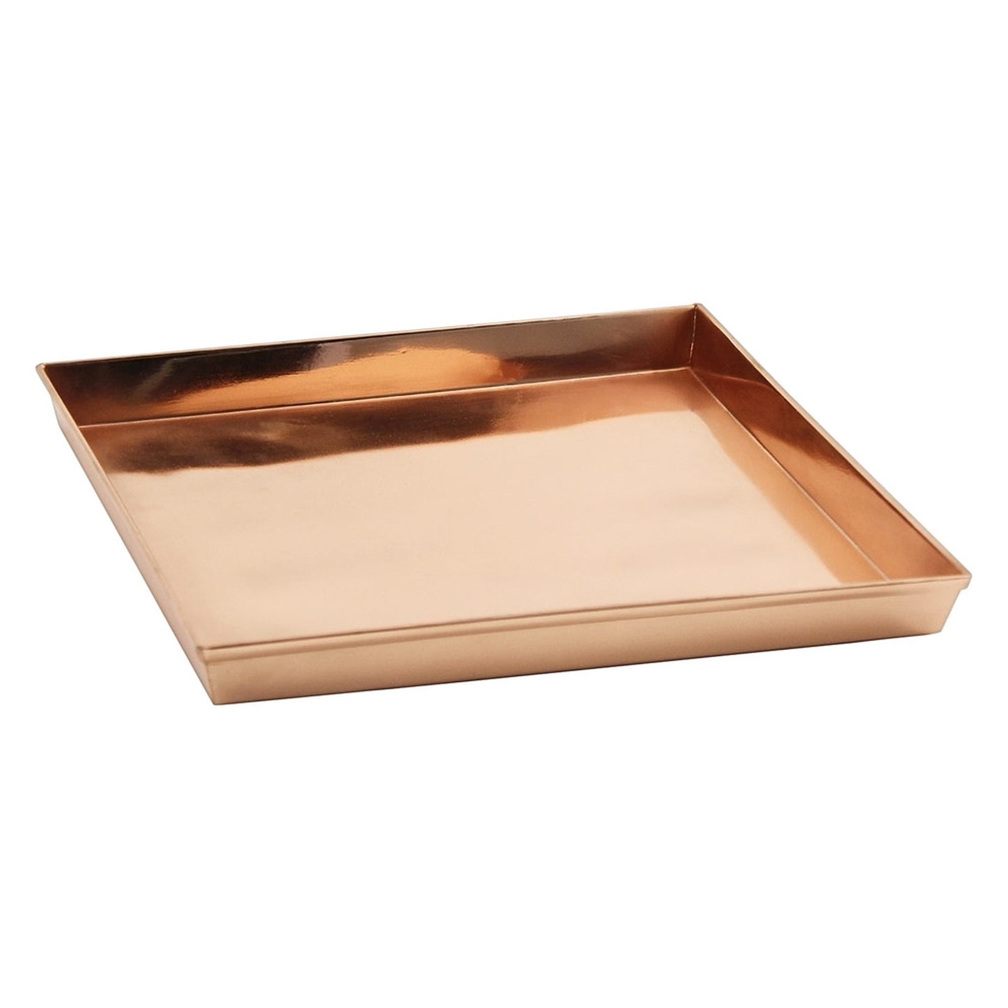ACHLA TRY-S10 10in Square Copper Tray | Handmade Copper Plated Stainless Steel | Decorative Serving & Planter Tray | Model TRY-S10