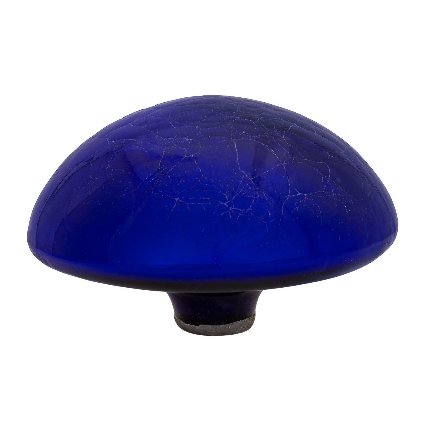ACHLA Toad Stool Blue Crackle Glass | Hand Blown Garden Ornament | Patio & Garden Accent | 9 x 9 x 5.5 in | Model TS-BL-C