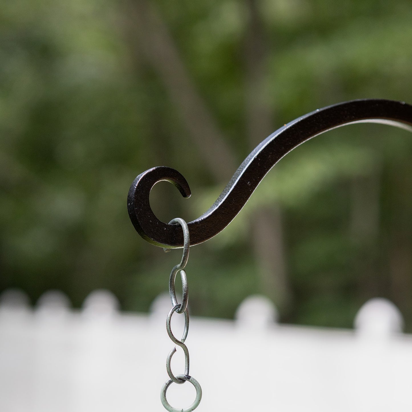 ACHLA 8in Upcurled Bracket 2-Pack | Wrought Iron Black Powdercoat Wall Hooks | Garden & Patio Hanging Bracket | 0.5 x 6 x 10.5 in | Model TSH-04-2