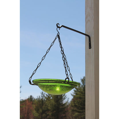 ACHLA 15in Straight Upcurled Bracket 2-Pack | Black Powdercoat Wrought Iron Wall Hook | Outdoor Planter & Lantern Hanger | Model TSH-10-2