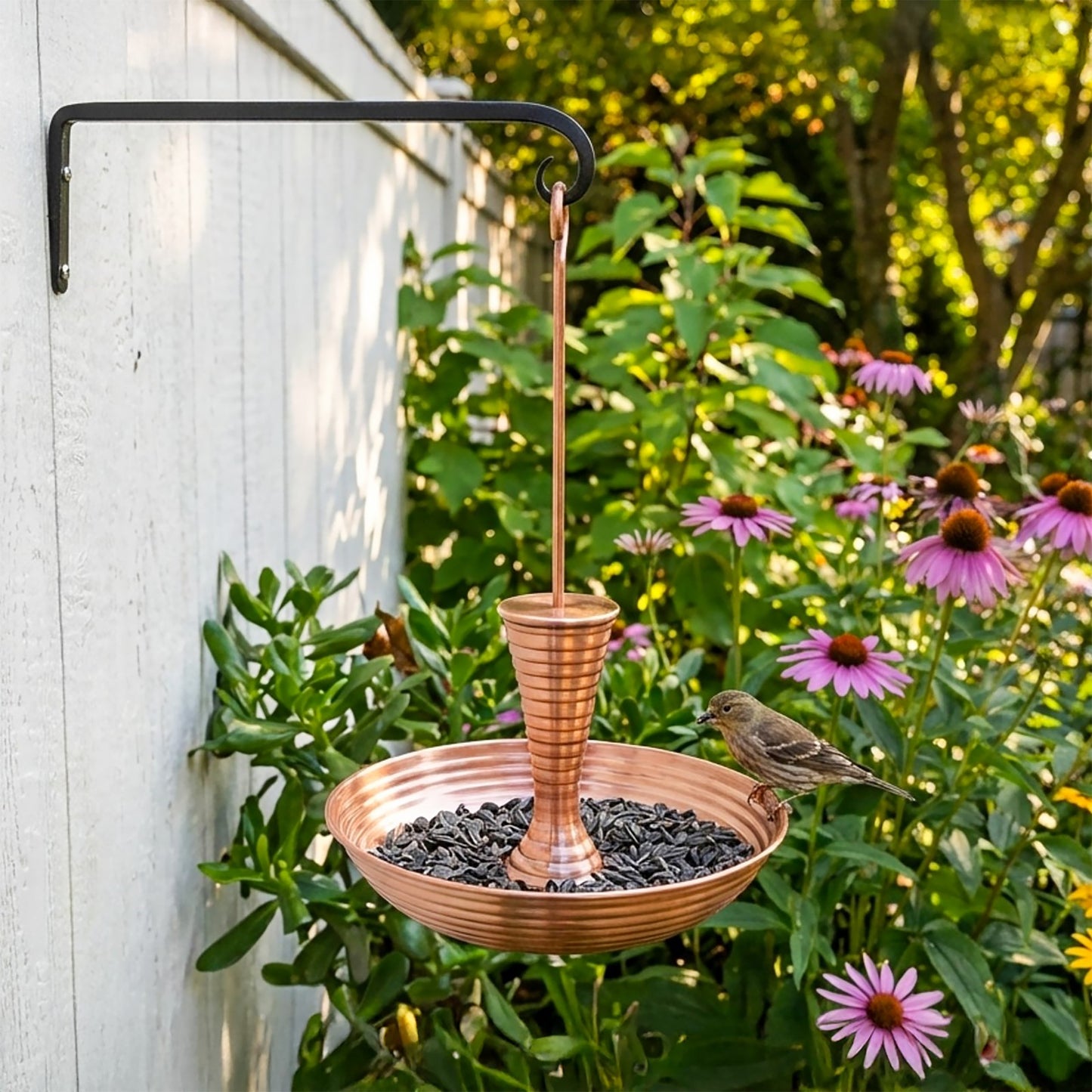 ACHLA 15in Straight Upcurled Bracket 2-Pack | Black Powdercoat Wrought Iron Wall Hook | Outdoor Planter & Lantern Hanger | Model TSH-10-2