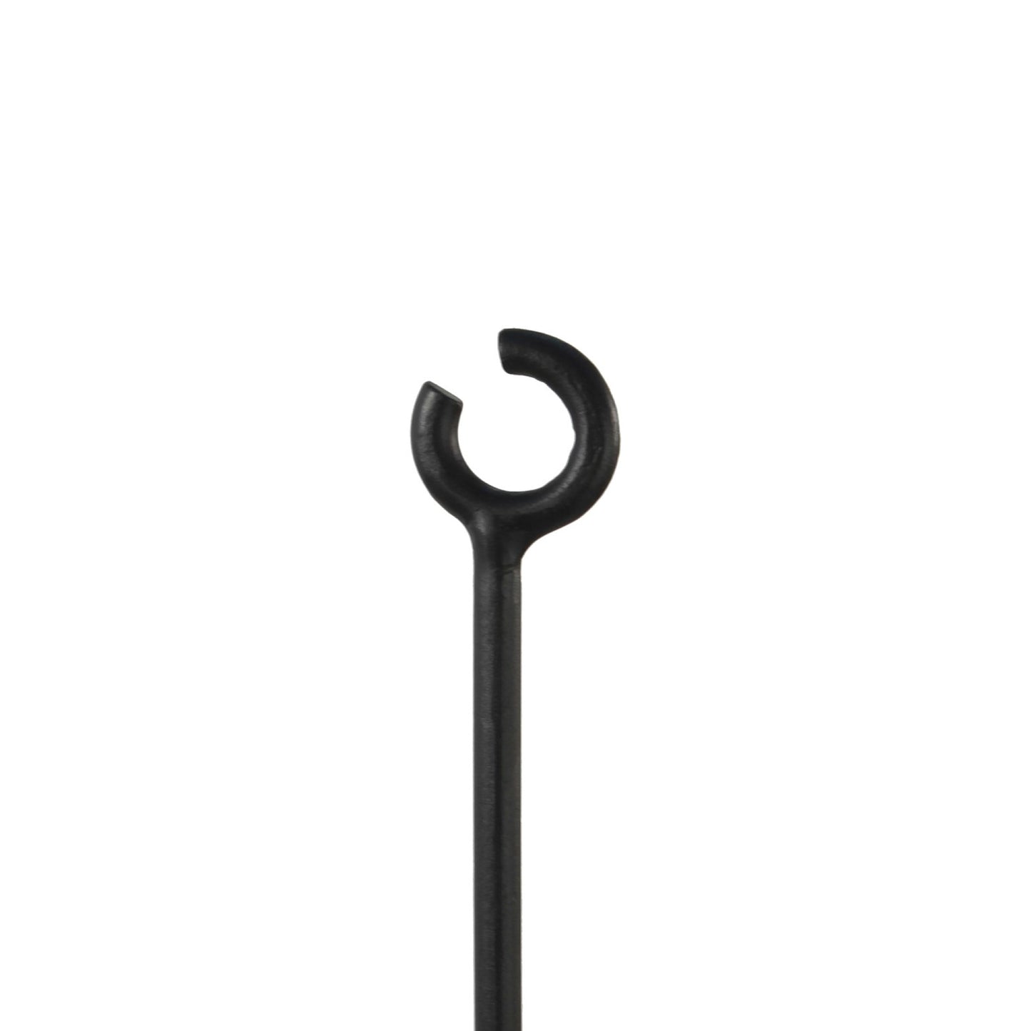 ACHLA O-Hook Railing Pole for String Lights | Black Powdercoat Wrought Iron | Porch & Deck String Light Support | 46 in H, Set of 2 | Model TSW-04-2