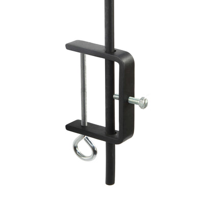 ACHLA O-Hook Railing Pole for String Lights | Black Powdercoat Wrought Iron | Porch & Deck String Light Support | 46 in H, Set of 2 | Model TSW-04-2