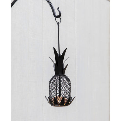 ACHLA Pineapple Bird Feeder 8in | Black Powder-Coated Steel Wire Mesh | Outdoor Garden & Backyard | 8 x 8 x 18 in | Model VBF-01