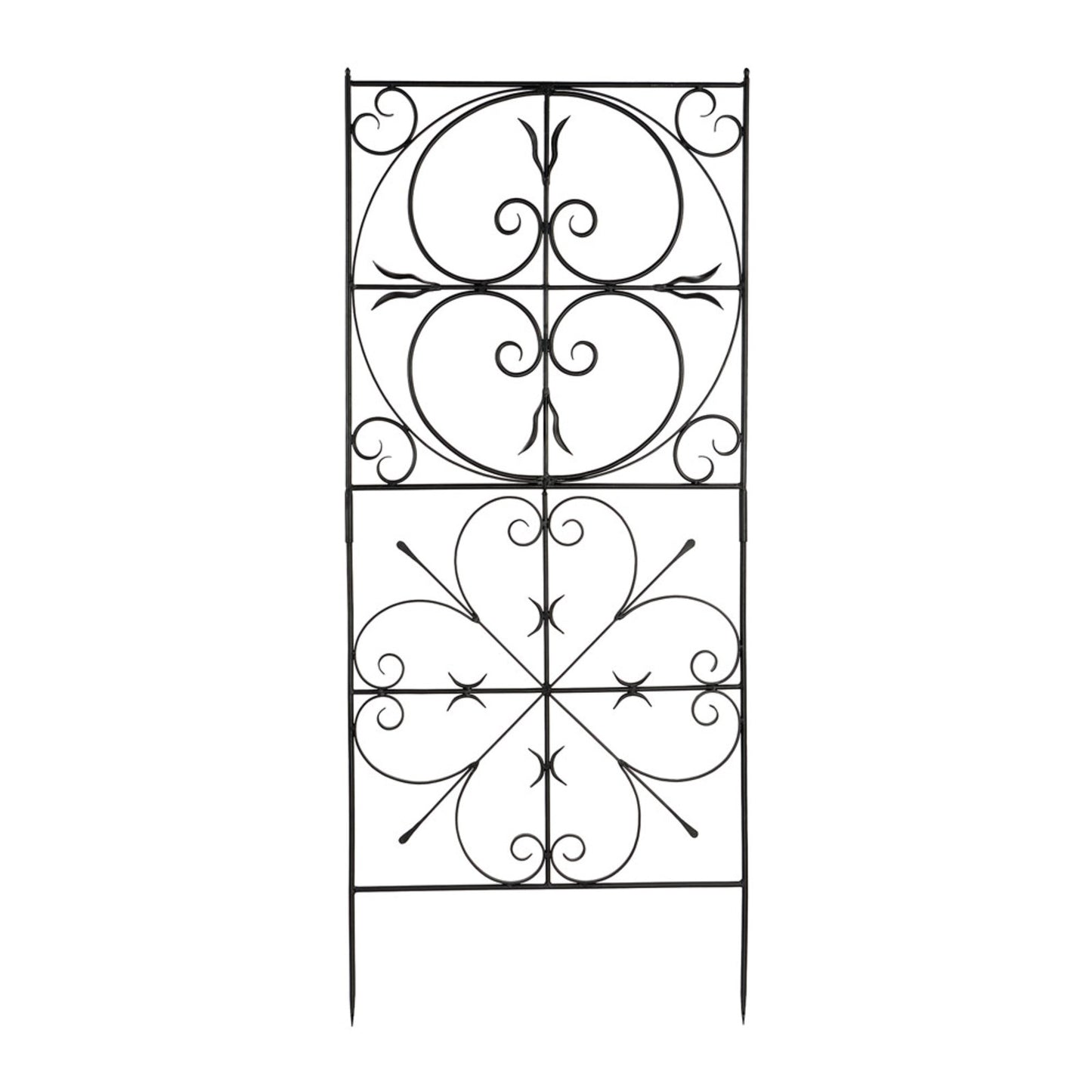 ACHLA Aldrich Trellis 31.5in Wrought Iron Garden Wall Decor | Traditional Graphite Powder Coat | Outdoor Patio & Entryway Accent | Model VFT-22